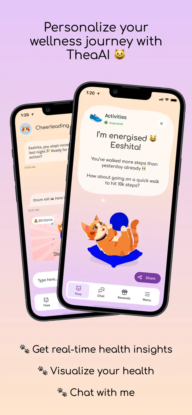 Thea app screen 1